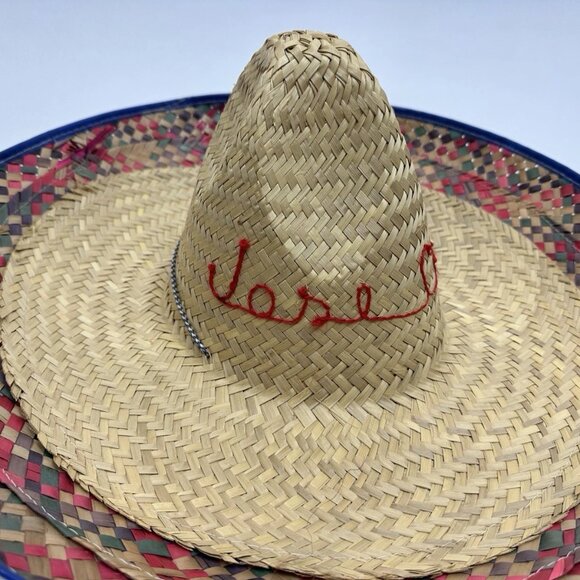 Authentic Jose Cuervo Tequila Straw Sombrero Adult Mexican Hat NEW Cinco De Mayo - Picture 3 of 11